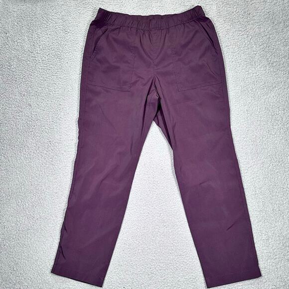 Eddie Bauer Voyager Chino Pull On Pants Womens Medium Purple Hiking Outdoor - Picture 11 of 11